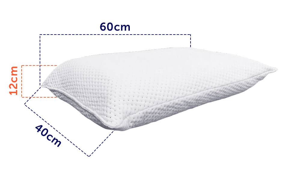 Tamanho do Travesseiro Guldi 12x60x40